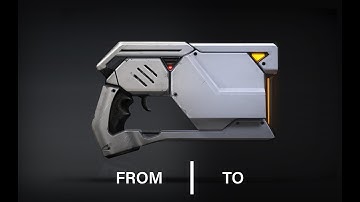 Turntable Animation of Sci-fi Gun Model | Version 01 | Modeled in Fusion 360 | Rendered in Keyshot