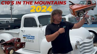C10s in the Mountains 2024! Show Walk Thru Small Town but BIG Classic Truck Show! Arkansas @burge5 Mountain View Chevrolet Arkansas