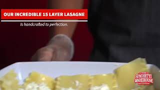 Handcrafted to Perfection! Our SUPER Famous 15 layer lasagna!