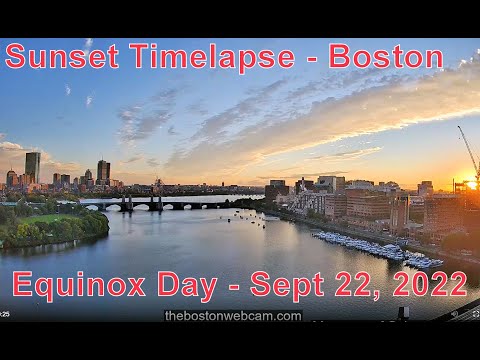 Sunset Equinox Timelapse - Boston, Massachusetts 2022