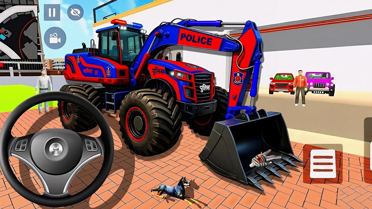 😘Indian Thift Auto Simulator🤩Indian Showroom Purchase🥰Modified Lexriy police crane jcb And Bike😘Gme