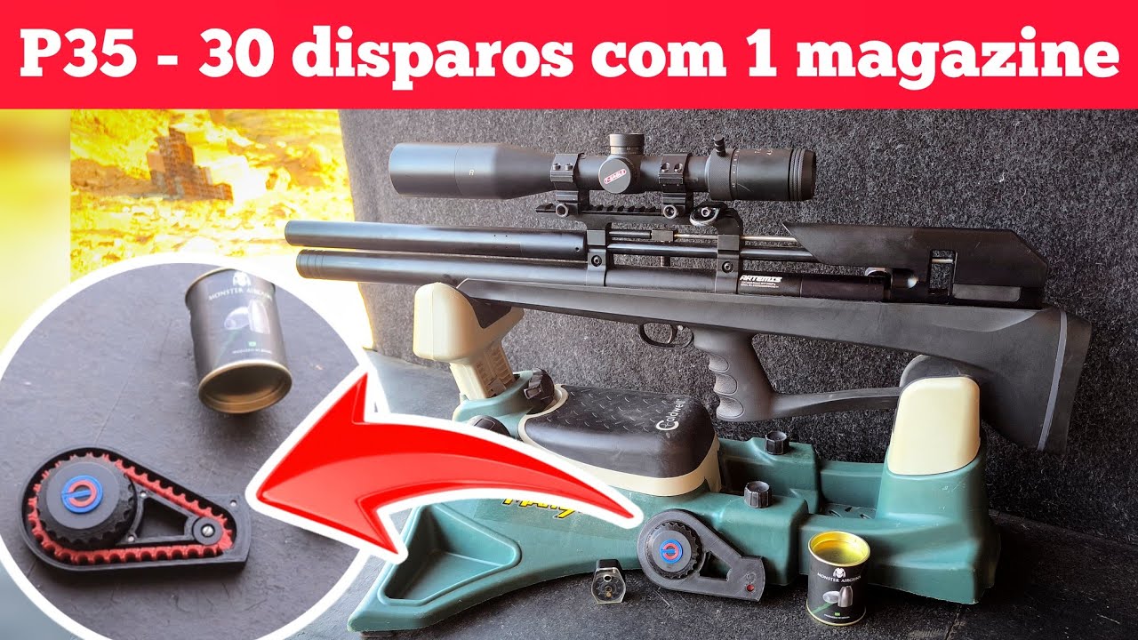 P35 com magazine de 30 disparos 