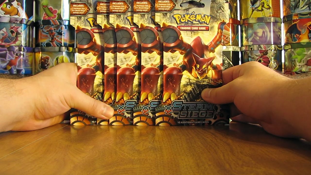 5 Pokemon Steam Siege Booster Pack Opening