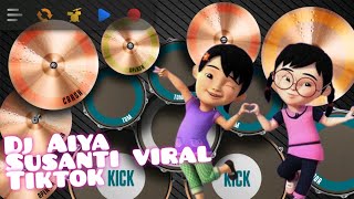 Dj Aiya Susanti viral Tiktok | Real Drum Cover