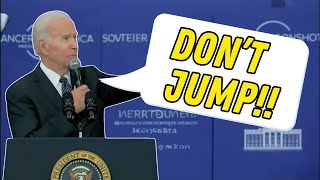 Why Did Joe Biden Tell A Reporter 'Don't Jump'?