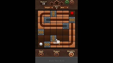 Roll The Ball Slide Puzzle 2 - Moves Basic F Level 19 Walkthrough