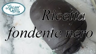 Ricetta pasta di zucchero nera (black fondant recipe) by ItalianCakes