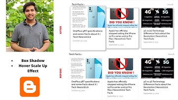 Improve Blogger UI using Box Shadow and Hover Effect | Mr Programmer