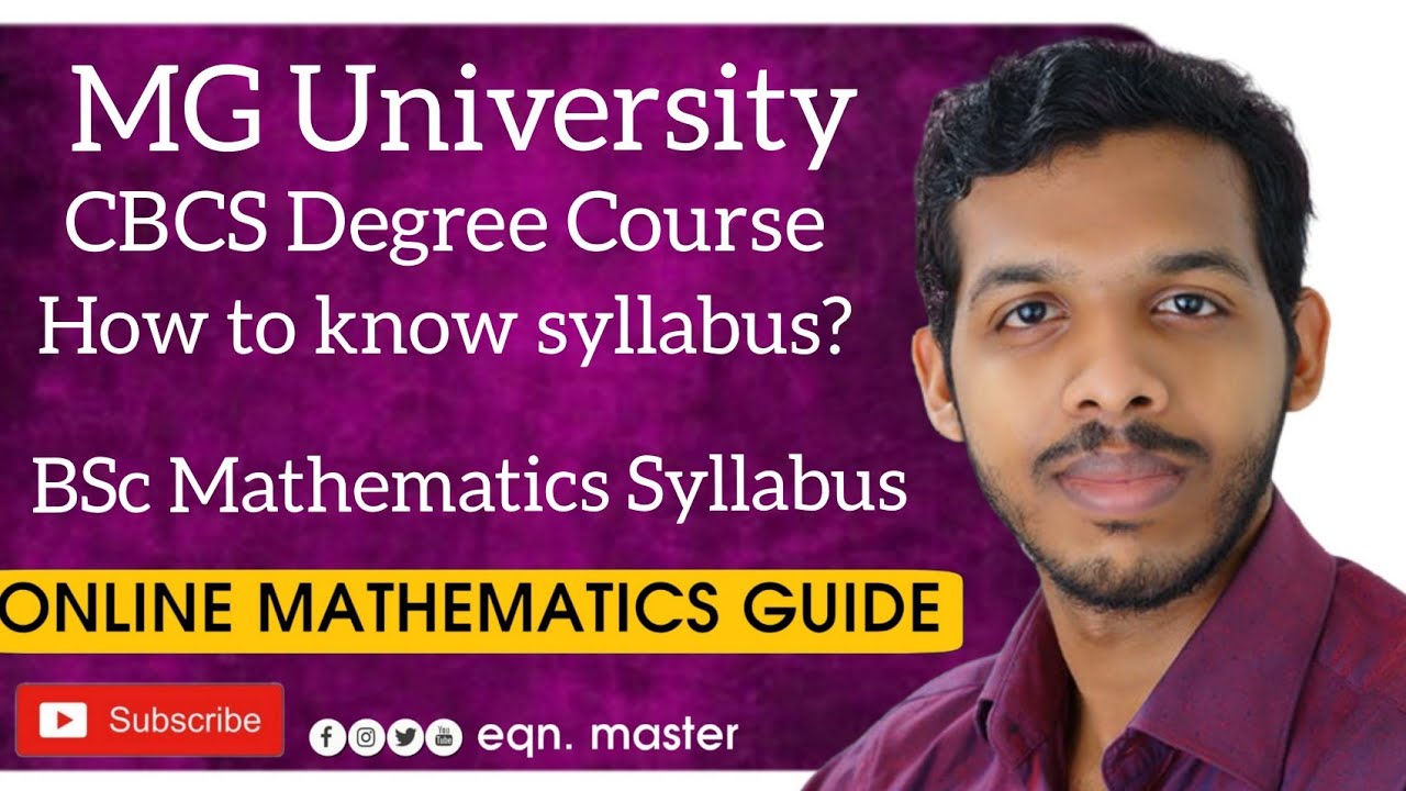 Mg university degree cbcs admission how to find syllabus bsc