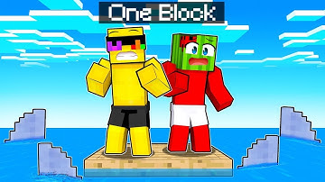 Minecraft RAFT But ONLY ONE BLOCK!