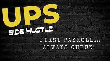 UPS Package Handler - First Payroll - Pay attention to your pay stubs