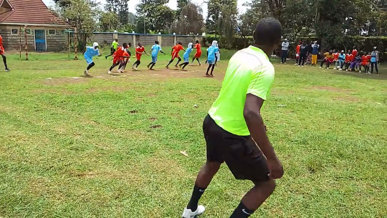 Kirindine Day (Orange) Meru vs Moyale Girls (Blue) Marsabit handball first half