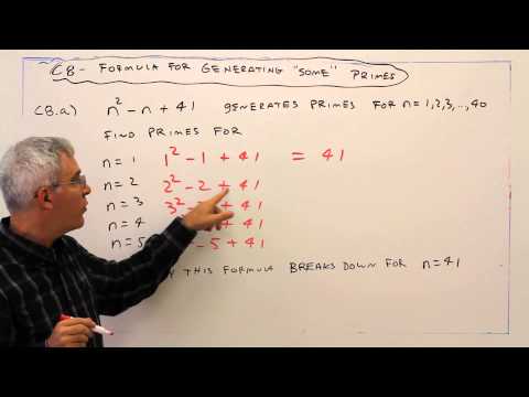 C8--Formula for Generating "Some" Primes