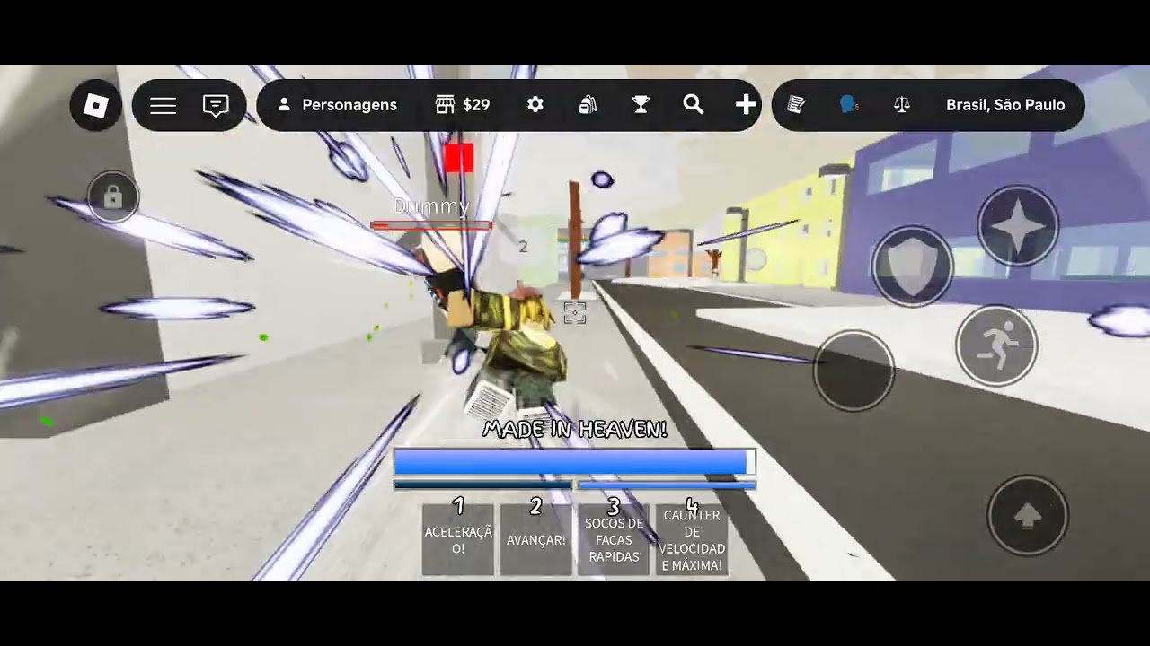 Jjs skill builder(Pucci MADE IN HEAVEN Showcase)meu celular tá travando só de eu editar esse moveset