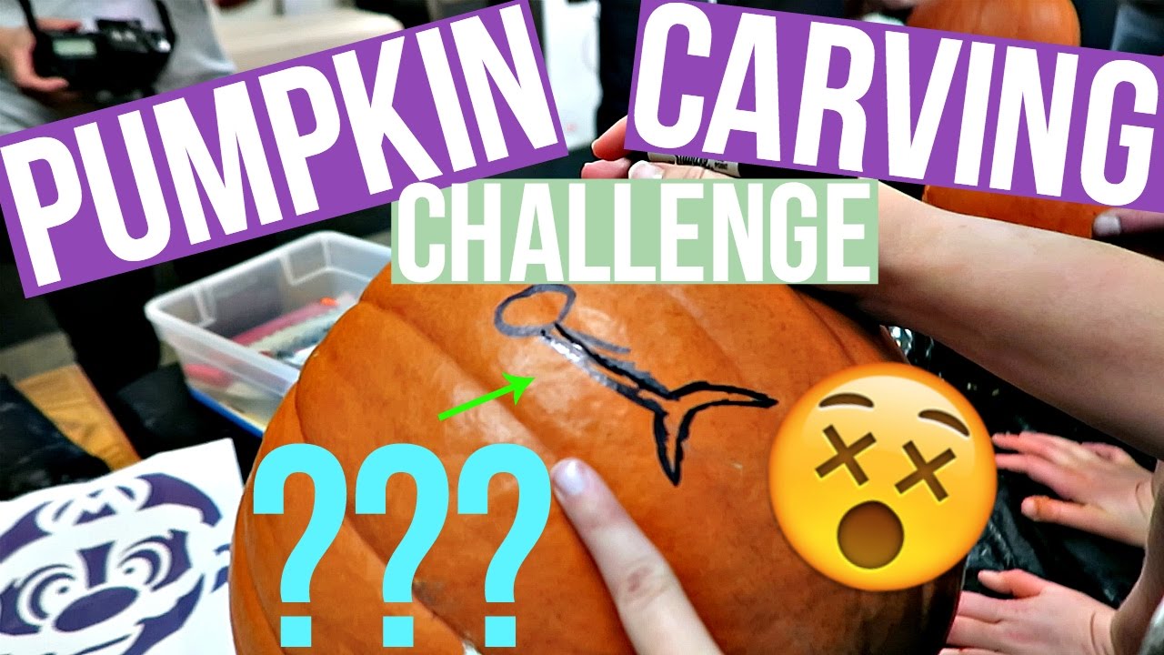 PUMPKIN CARVING CHALLENGE! - YouTube