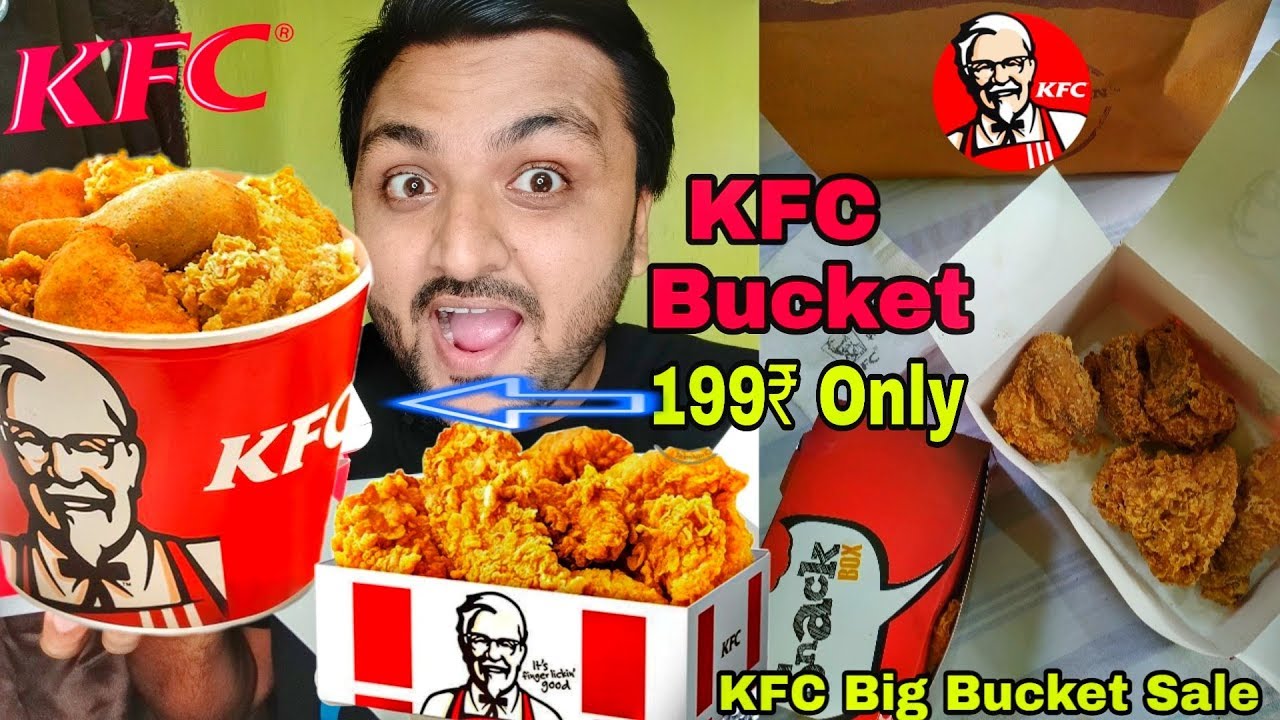 kfc menu bucket prices in rupees