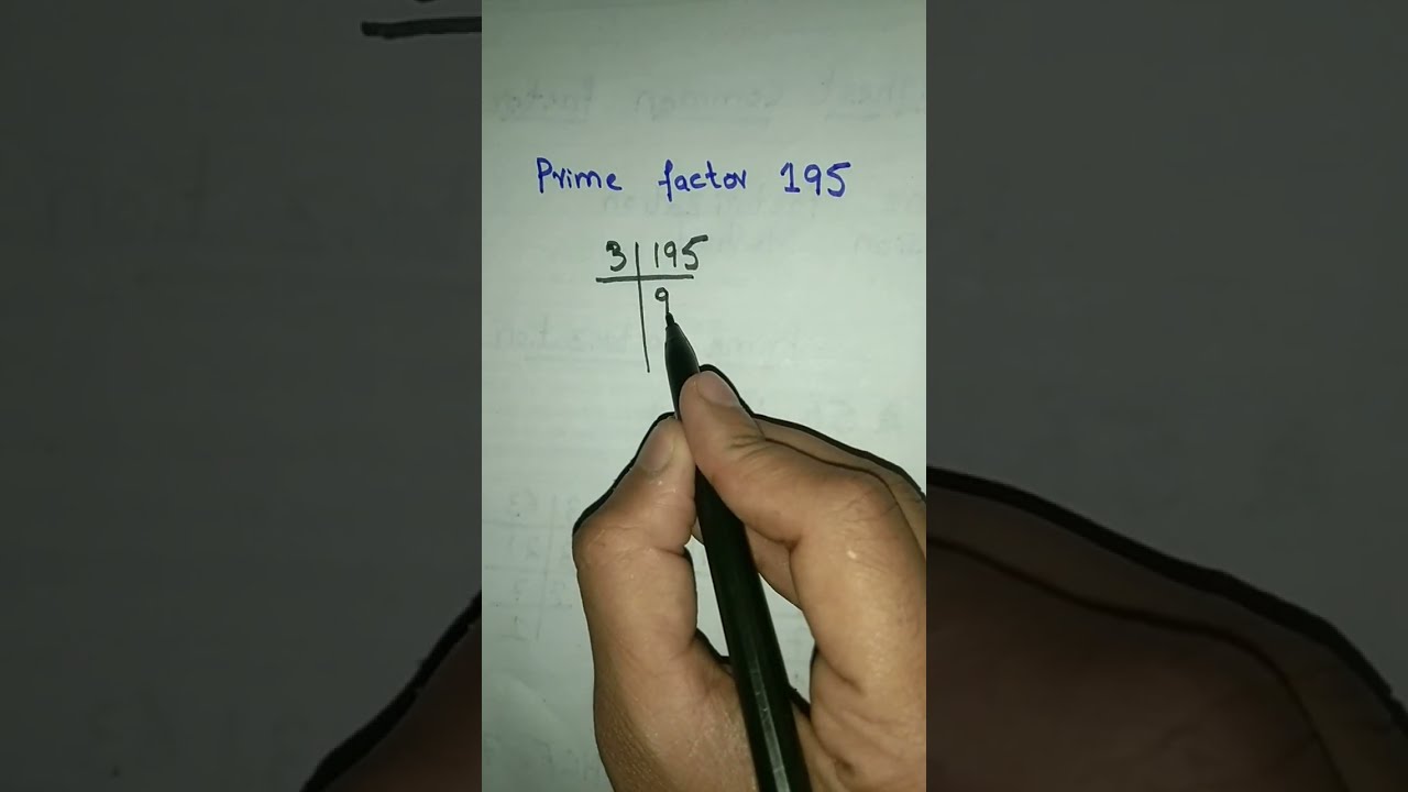 Prime Factor Of 195 Shorts