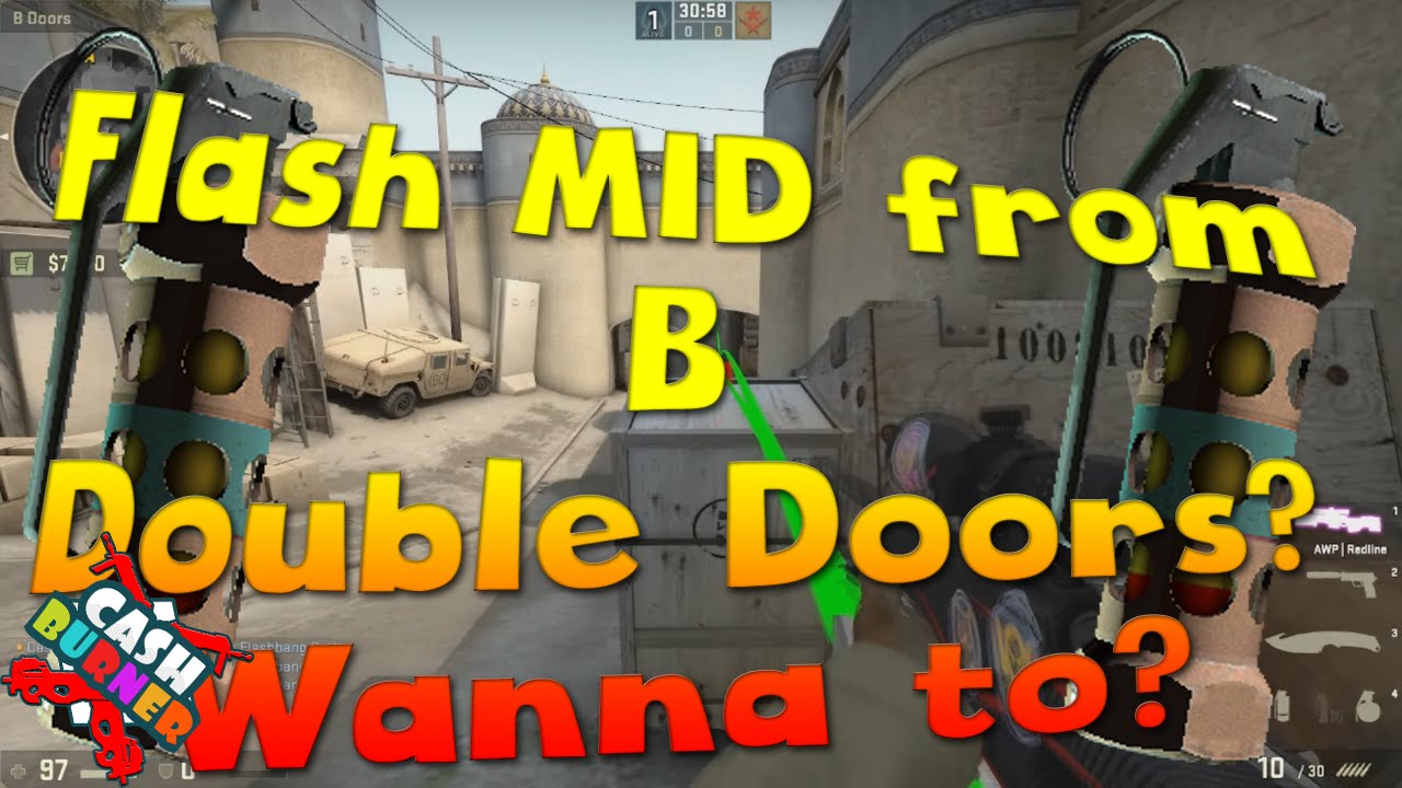 CS:GO - Flash MID from B Double Doors (Best Flash To Stop A Rush ...