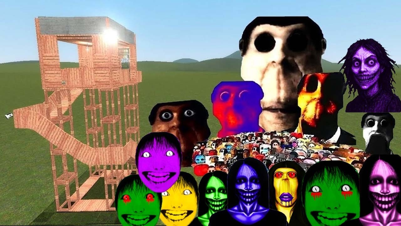 Kuchisake Onna, Yoshie Kimura Vs Towers In Garry's Mod (Part 1)