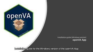 Installation guide for the Windows version of the openVA App screenshot 1