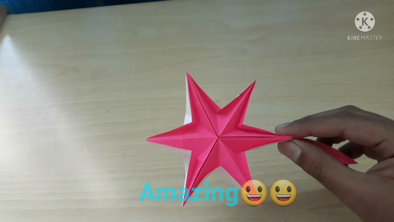 Origami Christmas Dddakji flicker 6 Pointed star Designed by Jeremy Shafer origami