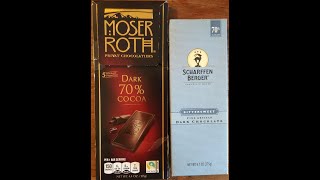 The Great Chocolate Elimination Competition #53 - Scharffen Berger 70% vs Aldi's Moser Roth 70%