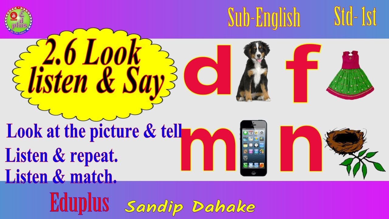 2.6 look,listen and say| listen and repeat | listen and match|class 1st ...