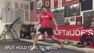 Split Squat Curl to Press