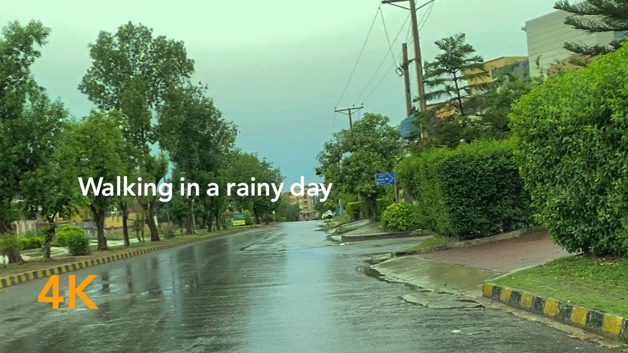 Walking in a rainy day | Islamabad, Pakistan - YouTube