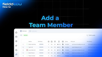 How to Add a Team Member | fielddEDU