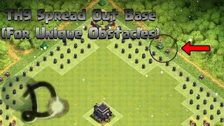 Clash of Clans - TH9 Spread Out Base (For Unique Obstacles) [AFTER THE TH11 UPDATE]