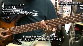 Getting Started On 5 String Electric Bass Guitar #3 HOW TO PLAY THE MAJOR SCALE @EricBlackmonGuitar chords