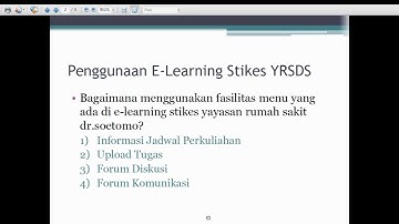 Video Tutorial E Learning Stikes YRSDS Untuk Mahasiswa Part 1