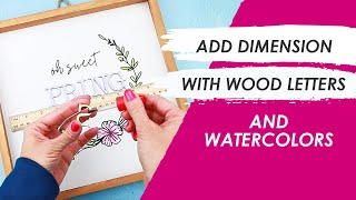 Add Dimension To Your DIY Wood Signs with Ikonart Stencil