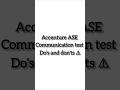 Accenture ASE Communication Assessment – DOs &amp; DON’Ts ⚠️