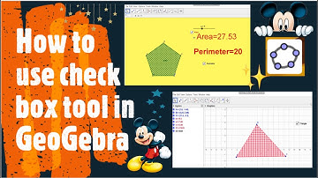 How to use Check Box tool in GeoGebra || GeoGebra tutorial