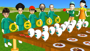 Scary Teacher 3D vs Squid Game Put in Key Dalgona Candy Shapes Challenge Level Max Who