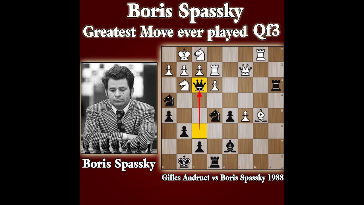 Andruet vs Spassky 1988 | Greatest Move Ever played by Boris Spassky