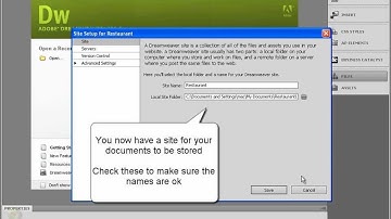 Learning Dreamweaver - Part 2 Creating a Dreamweaver Site