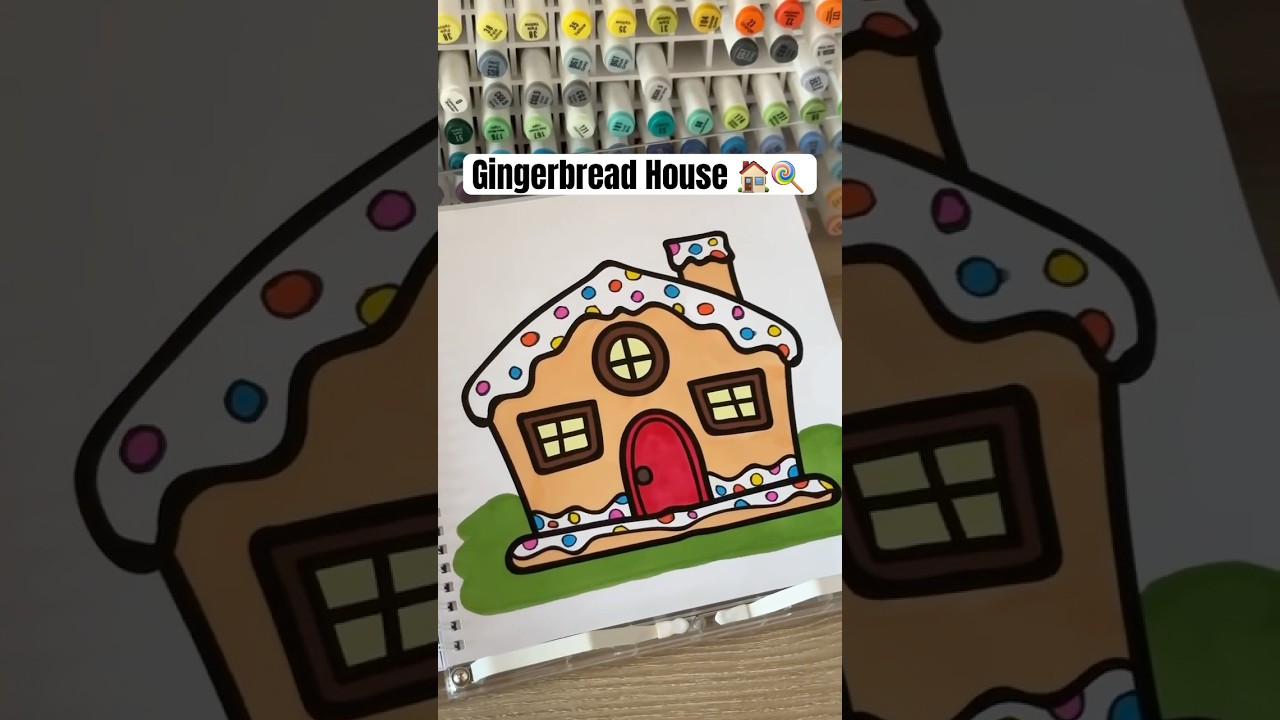 🏠🍭 Coloring ASMR | Gingerbread House | Christmas Cheer Coloring Book by Culture Color Co.
