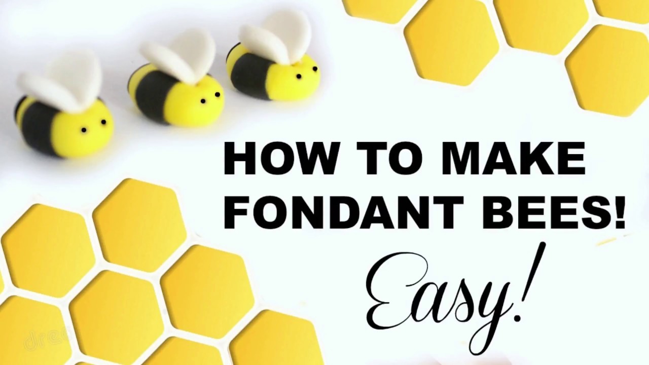 How to make fondant bees! Easy! 