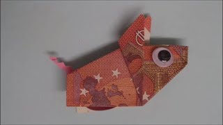 Geldschein Schwein Falten