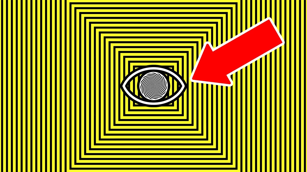 Trippy Optical Illusion Yellow 4K Hallucinate