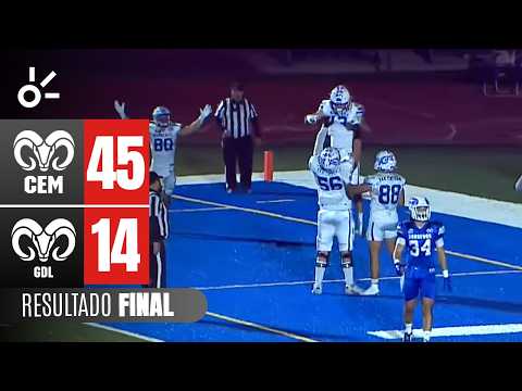 Borregos CEM (45-14) Borregos Guadalajara | Resumen Liga Mayor ONEFA 2026 | Semana 8
