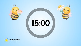 Bee Spring Timer For Kids - 15 Minutes Countdown Timer For Kids With Music | Classroom Timer