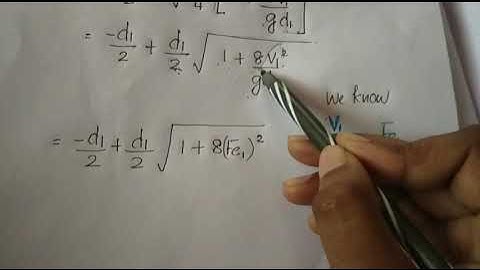 FM2 -S4 CE-  MODULE 4 - Expression for depth of hydraulic jump in terms of upstream Froude number