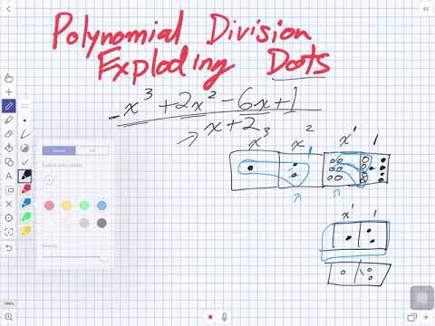 Polynomial Division using Exploding Dots (Grade 12 Advanced Functions)
