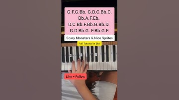 Scary Monsters And Sprites (Easy Piano Tutorial)