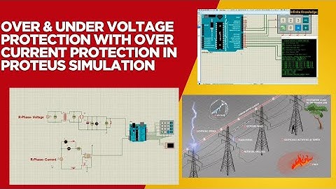 Over- en onderspanning en overstroombeveiliging in Proteus-simulatie met Arduino
