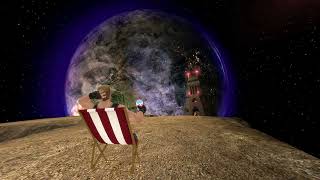 Duke Nukem facing worlds while drinking an ICEE